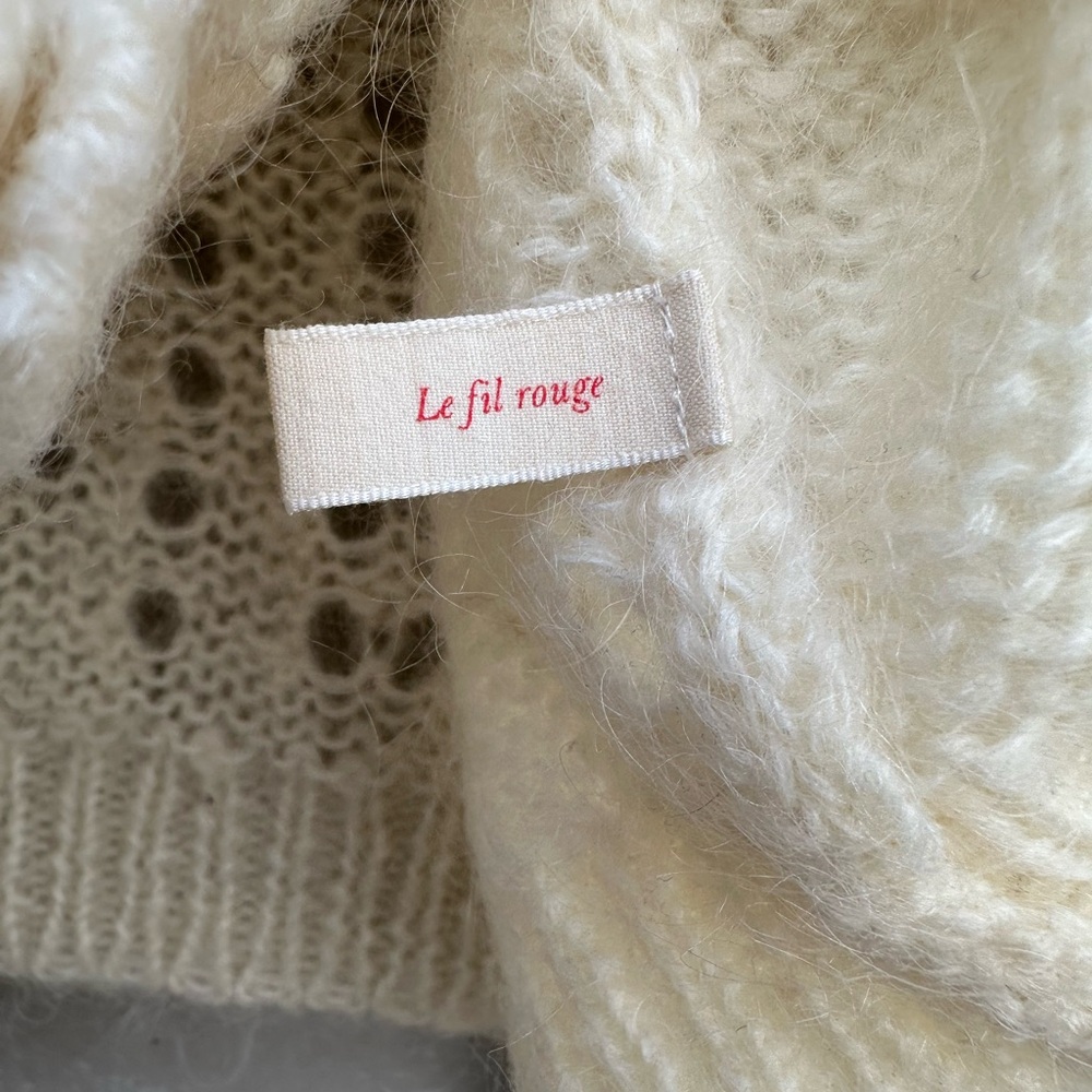 La Maille Sezane Paris Wool and Kid Mohair Cardigan - Picture 7 of 10